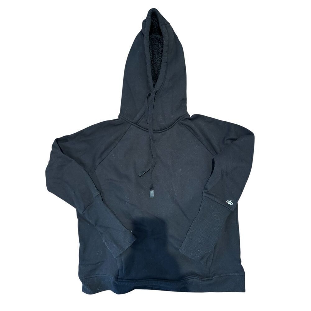 Alo Yoga Frost Long sleeve Sherpa hoodie size medium excellent condition - Picture 4 of 7